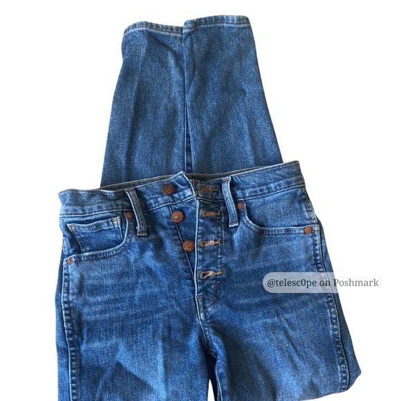 SOLD Madewell 10" Petite High-Rise Skinny Jeans in Dewitt Wash - Picture 1 of 8
